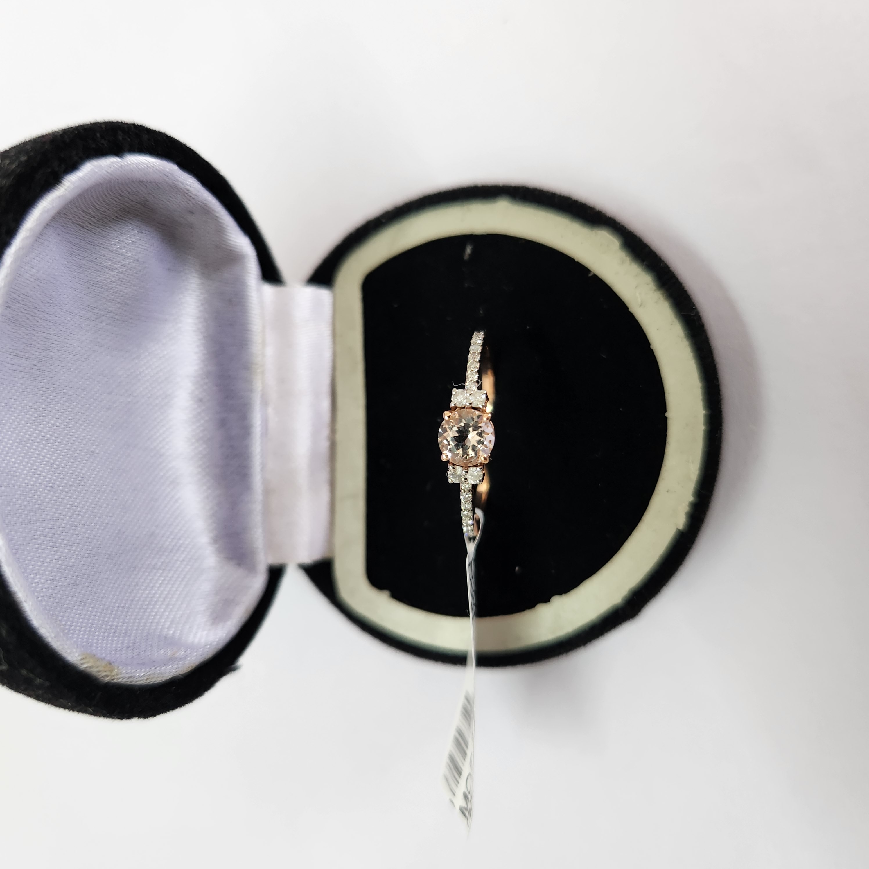 Rose Gold Morganite Diamonds Ring