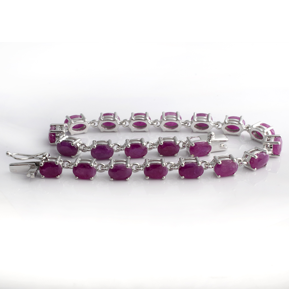 Ruby 925 Sterling Silver Bracelet