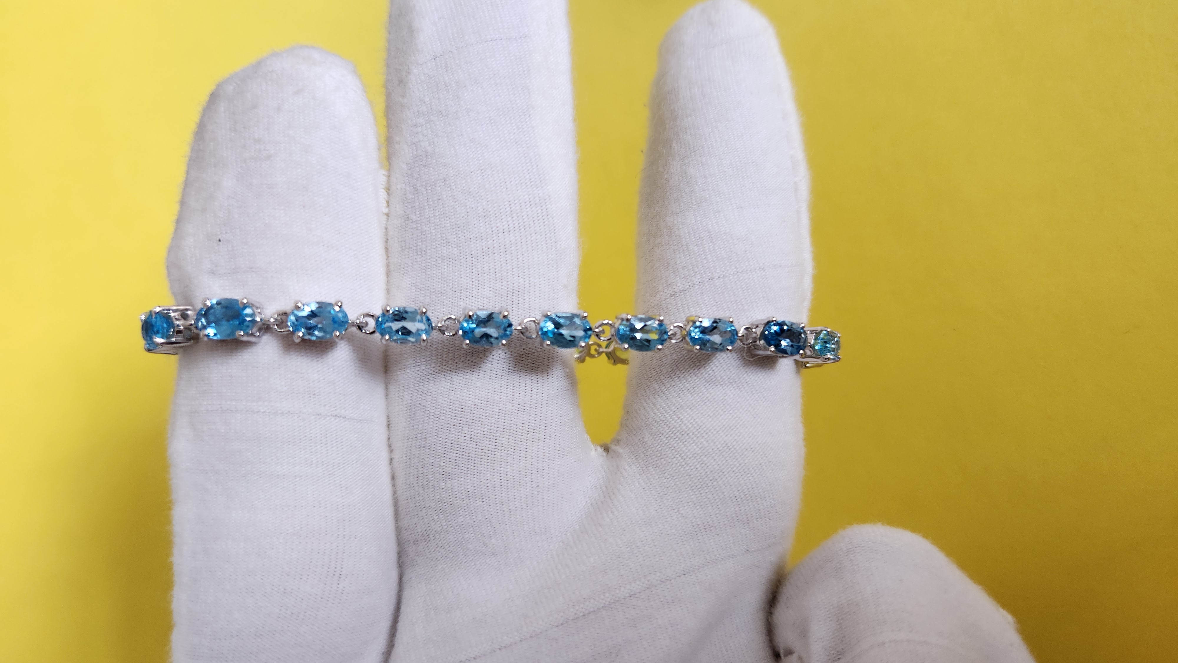Swiss Blue Topaz Sterling Silver Bracelets