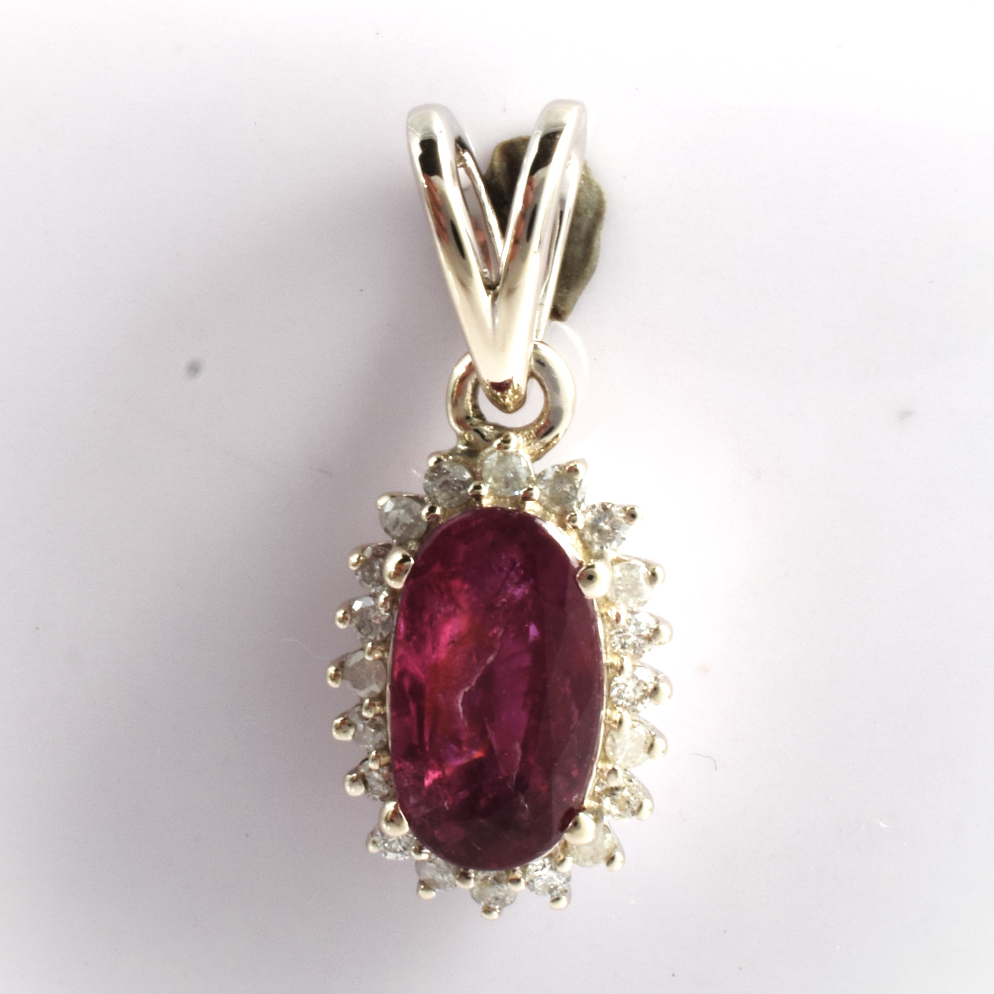 Rare Red Ruby Diamonds Pendant